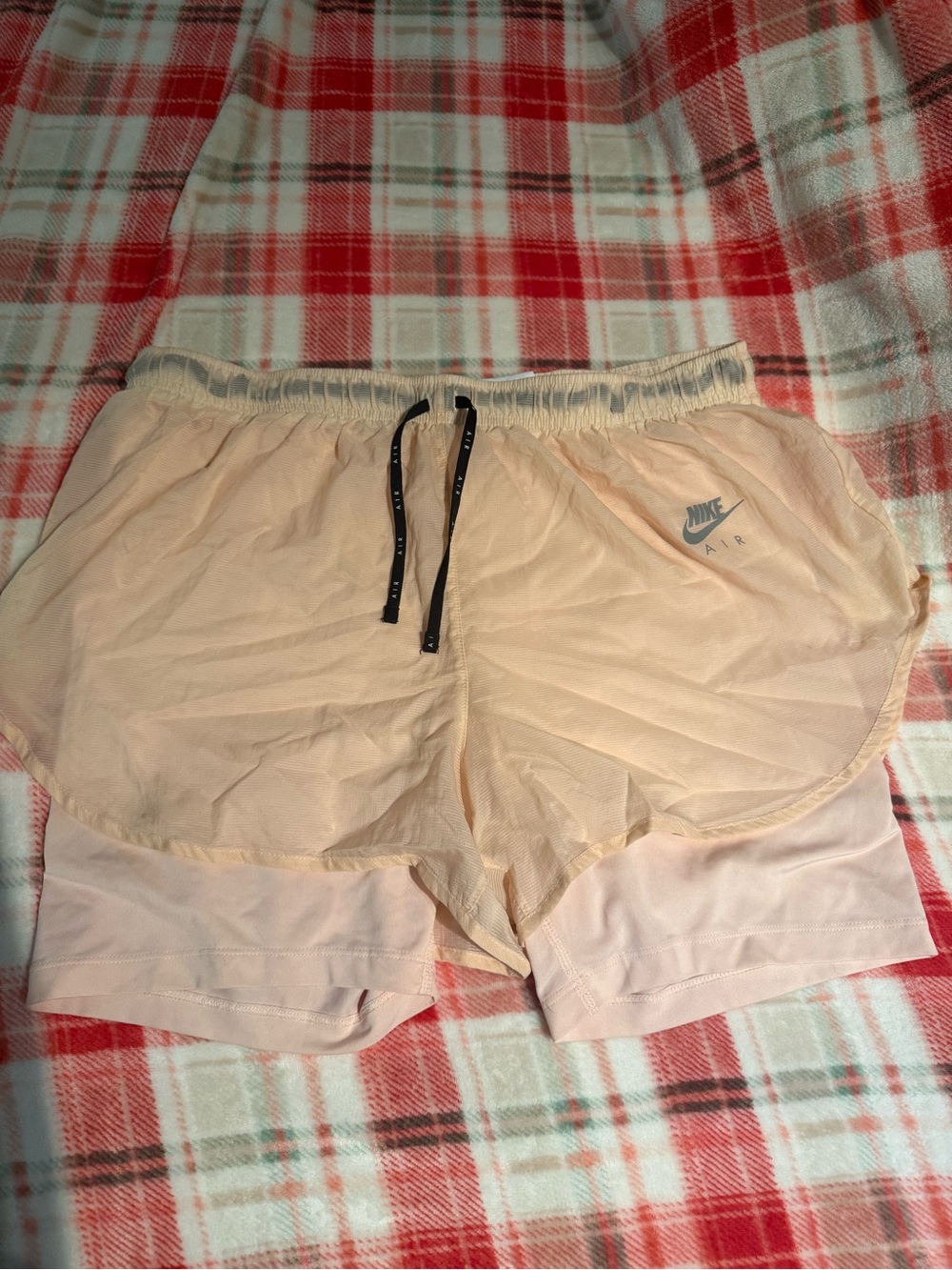 Nike Peach Athletic Shorts with Built-In Liner